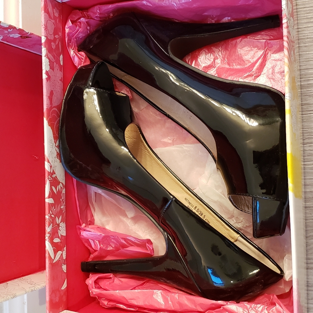 Chinese Laundry Black Peep Toe Heels